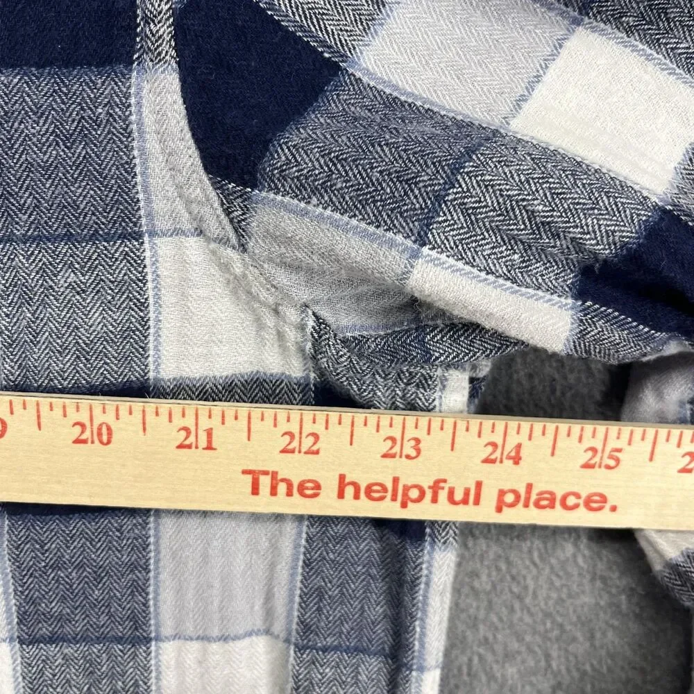 Levi's Shirt Mens Large Blue Plaid Flannel Relaxed Long Sleeve Button‎ Down